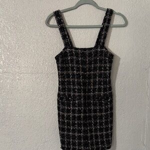 Abercrombie & Fitch Black and White Checkered Mini Dress